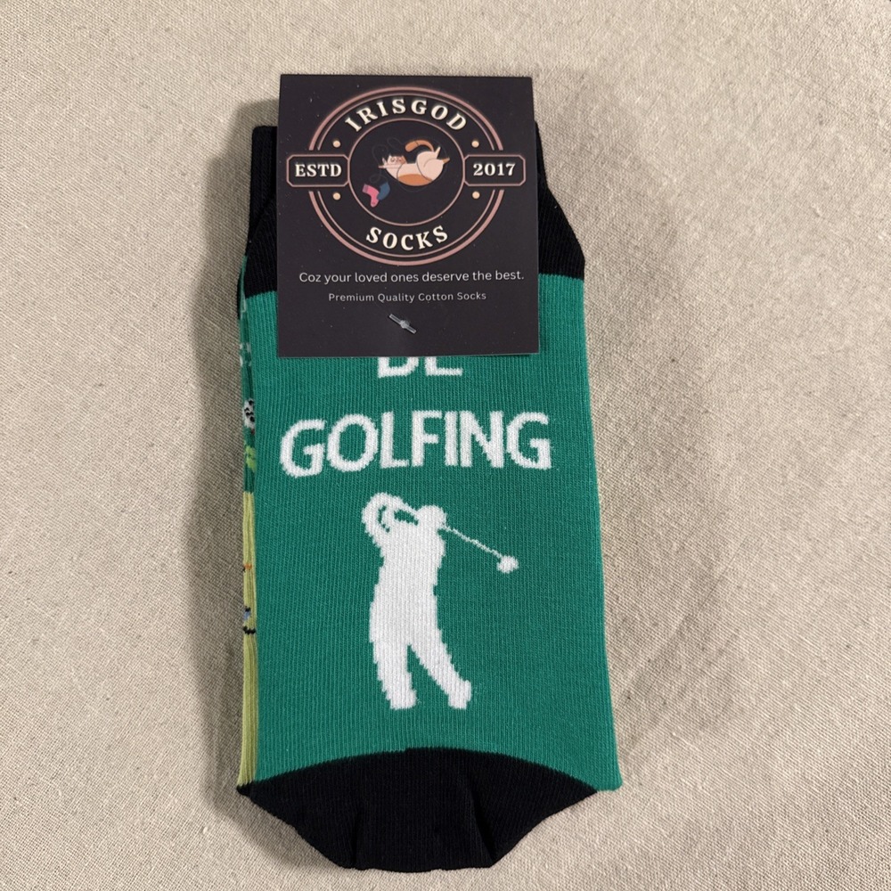 Irisgod Men's Socks Size 6-13 I'd‎ Rather be Golfing sock golf